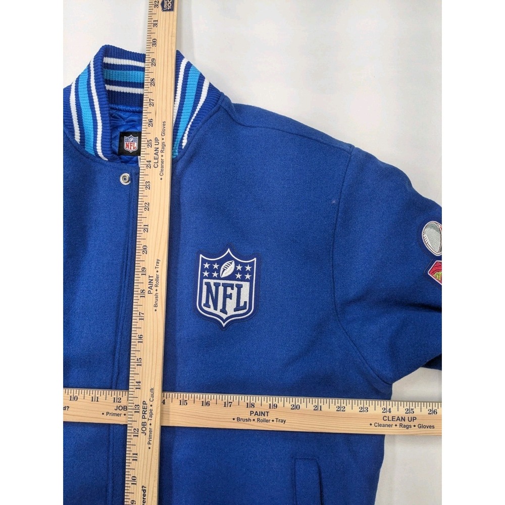 2025 NFL Super Bowl LIX New Orleans JH Design Wool Heavy Coat Sz L Football 3062 - Picture 8 of 10